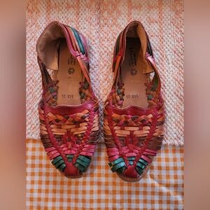 Leather Huarache Sandals